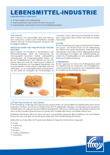 Anwendungsbeispiel: Lebensmittel-Industrie
